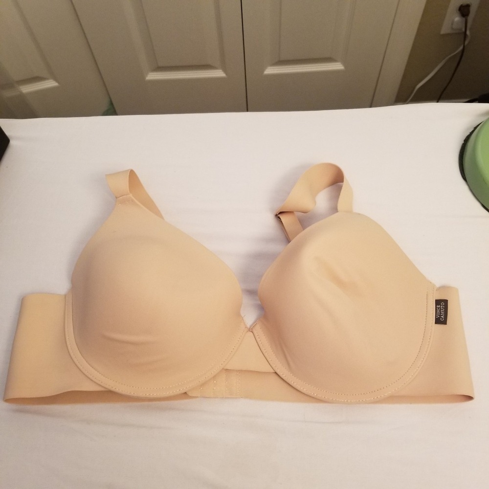 Vince Camuto Nude Beige Underwire T-Shirt Bra Smooth Molded Cup Women 40 C